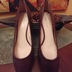 Size 9.5 Brownish Burgundy PRADA reposh
